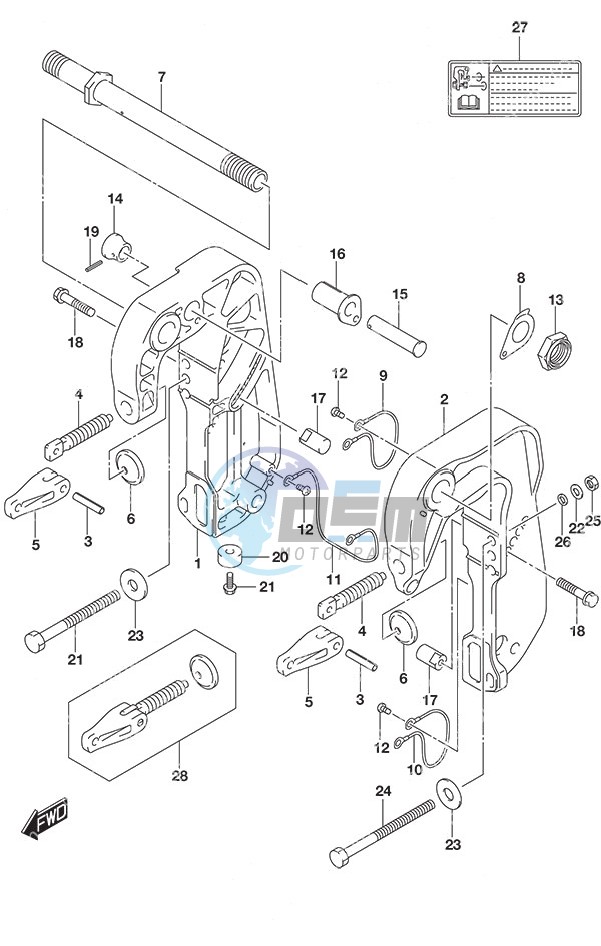 Clamp Bracket - w/Power Tilt