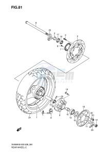 SV650 (E3-E28) drawing REAR WHEEL (SV650AK8 SAK8 AK9 SAK9 SAL0)