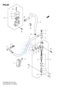 SFV650 (E3-E28) Gladius drawing REAR MASTER CYLINDER (SFV650K9 L0)