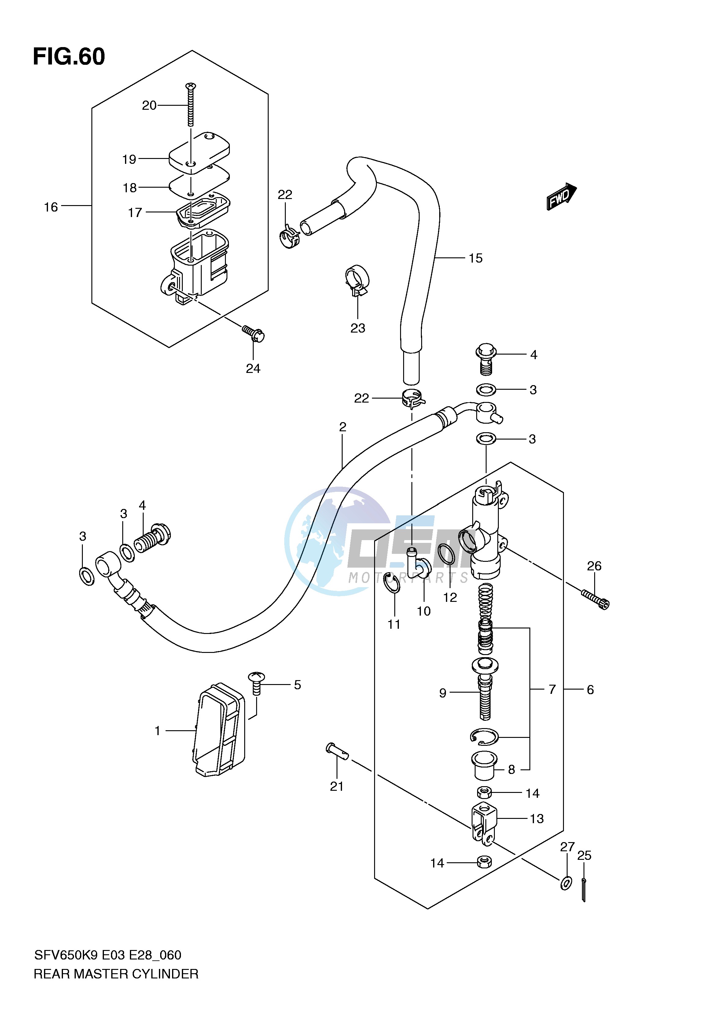 REAR MASTER CYLINDER (SFV650K9 L0)