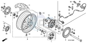 CBR1000RR9 BR / MME - (BR / MME) drawing REAR WHEEL