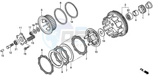 CBR600F3 drawing CLUTCH