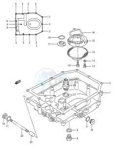 GSX600F (E28) Katana drawing OIL PAN