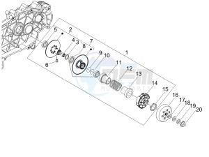 MP3 500 (USA) drawing Driven pulley