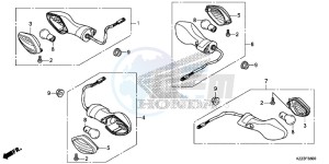 CRF250LE CRF250L Korea - (KO) drawing WINKER