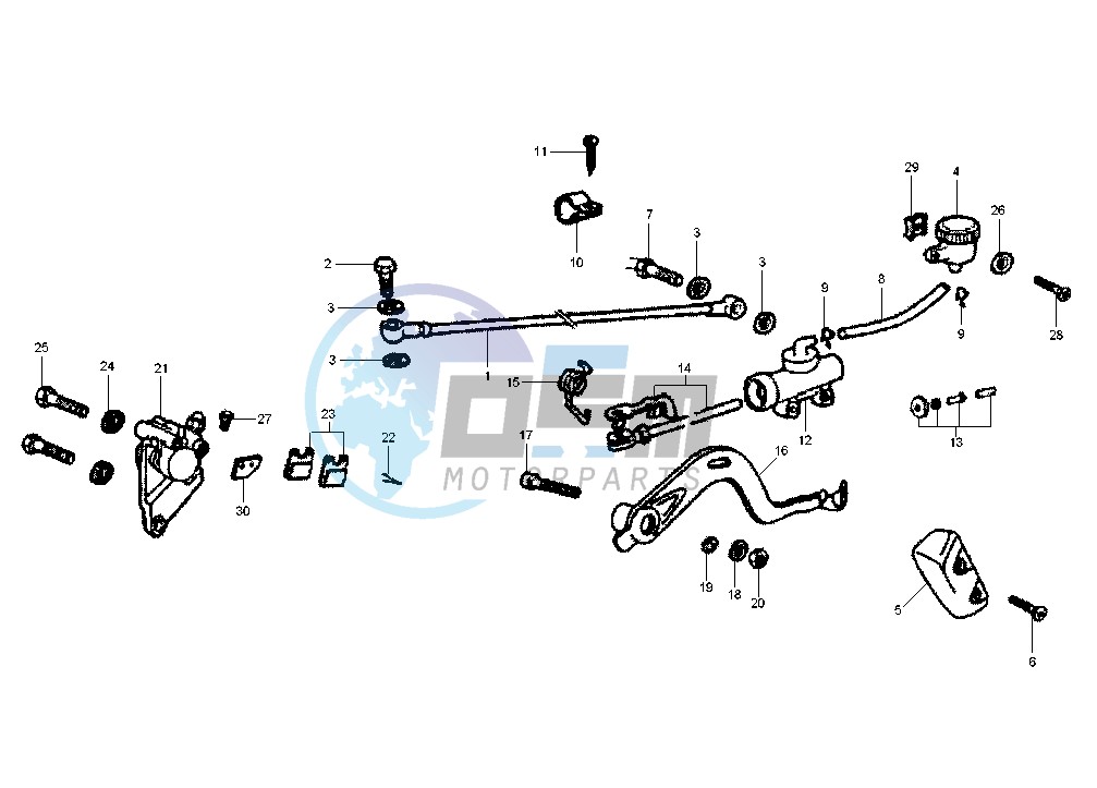 Rear brake system