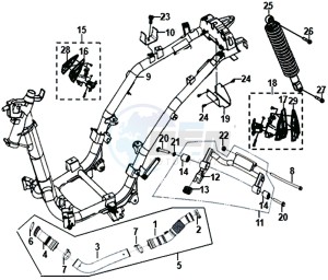 SYMPHONY ST 125I (XB12W2-EU) (E4) (L7-M0) drawing FRAME / ENGINE MOUNT