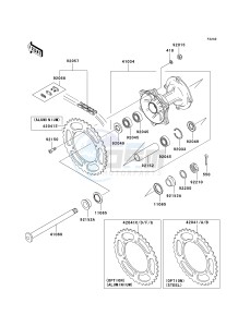 KX 250 M (M1) drawing REAR HUB