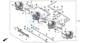 CBR900RR FIRE BLADE drawing CARBURETOR (ASSY.)