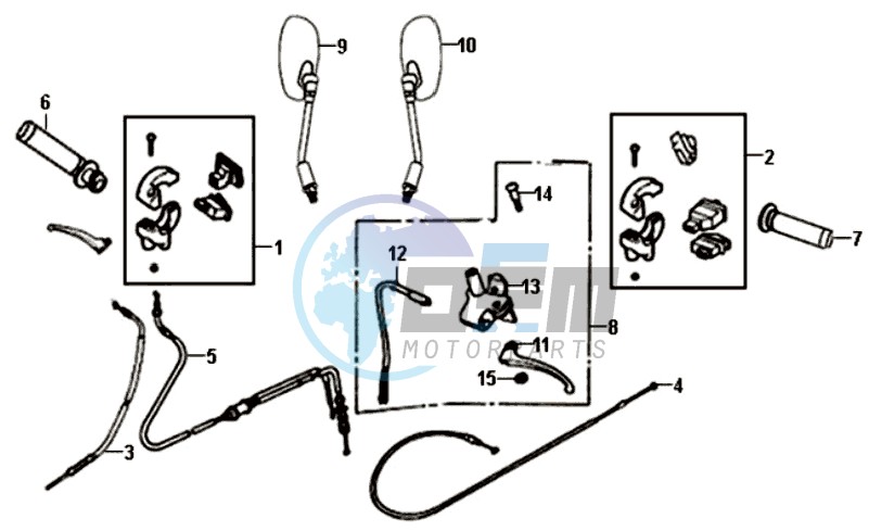 HANDLEBAR / BRAKE LEVERS /CABLES