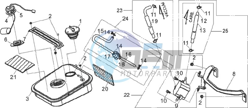 FUEL TANK - FUEL CUT