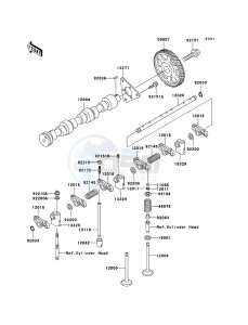 MULE 3010 DIESEL 4x4 KAF950B6F EU drawing Valve(s)/Camshaft(s)