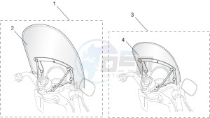 Mojito custom 50 2t (eng. piaggio) drawing Acc. - Windshields