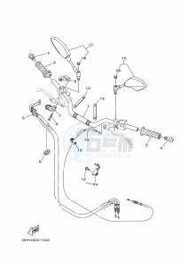 MT-07 MTN690 (BATX) drawing STEERING HANDLE & CABLE