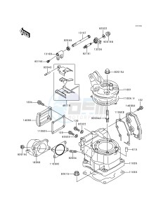 KX 125 K [KX125] (K5) [KX125] drawing CYLINDER HEAD_CYLINDER