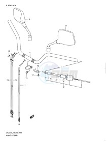 DL 650 V-STROM EU-UK drawing HANDLEBAR