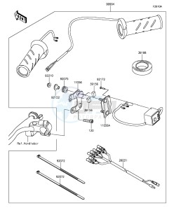 Z1000SX_ABS ZX1000MGF FR GB XX (EU ME A(FRICA) drawing Accessory(Grip Heater)