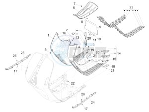 946 ARMANI 125 4T 3V ABS E3 (EMEA, APAC) drawing Central cover - Footrests