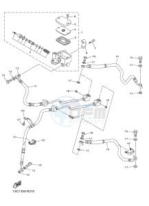 XVS950CU XV950 (1XC1) drawing FRONT MASTER CYLINDER