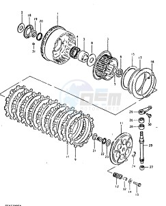 GSX1100 (T-X) drawing CLUTCH