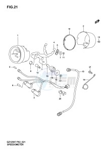 GZ125 (P02) drawing SPEEDOMETER (MODEL K3 K4 K5 K6)