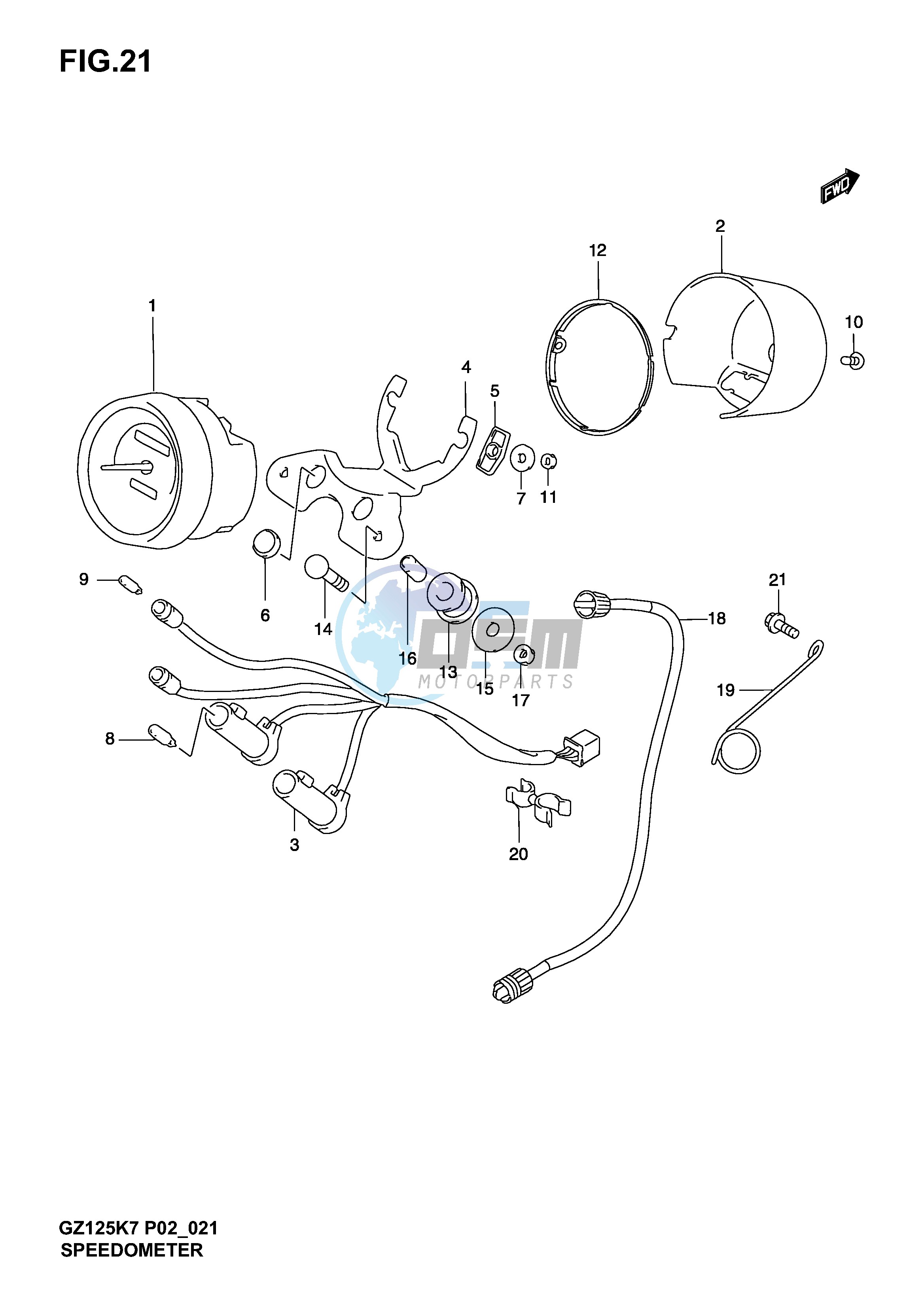 SPEEDOMETER (MODEL K3 K4 K5 K6)