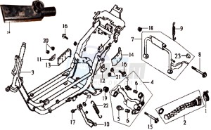 JOYRIDE 125 E2 drawing FRAME