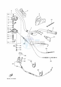 YFM700R (BCXS) drawing STEERING HANDLE & CABLE