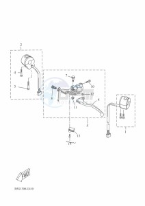 YZF125-A YZF-R125 (B5G6) drawing HANDLE SWITCH & LEVER