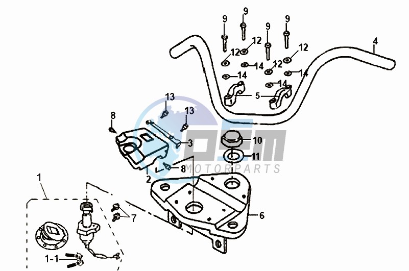 HANDLEBAR / FORKPLATE / LOCK