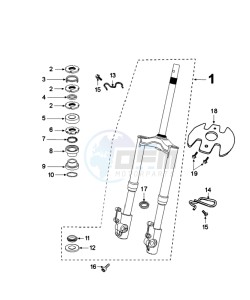 FIGHT 4 50 4T drawing FRONT FORK / STEERINGHEAD