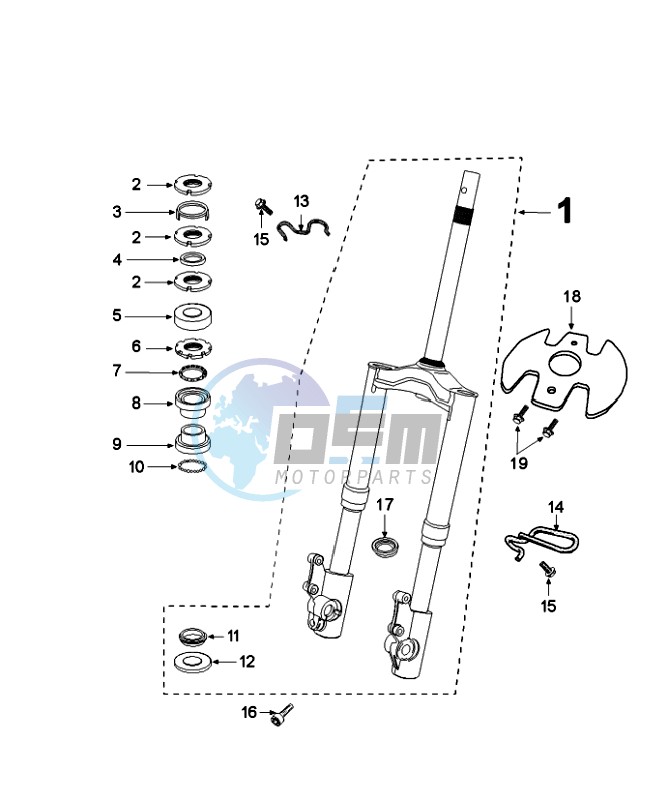 FRONT FORK / STEERINGHEAD