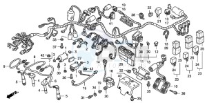 CB1300A CB1300SUPER FOUR drawing WIRE HARNESS/IGNITION COI L (CB1300/A)