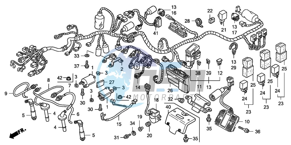 WIRE HARNESS/IGNITION COI L (CB1300/A)