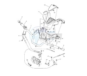 XP T-MAX 530 drawing STEERING HANDLE AND CABLE