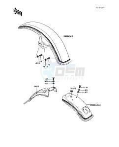 KZ 1100 A [SHAFT] (A1-A3) [SHAFT] drawing FENDERS