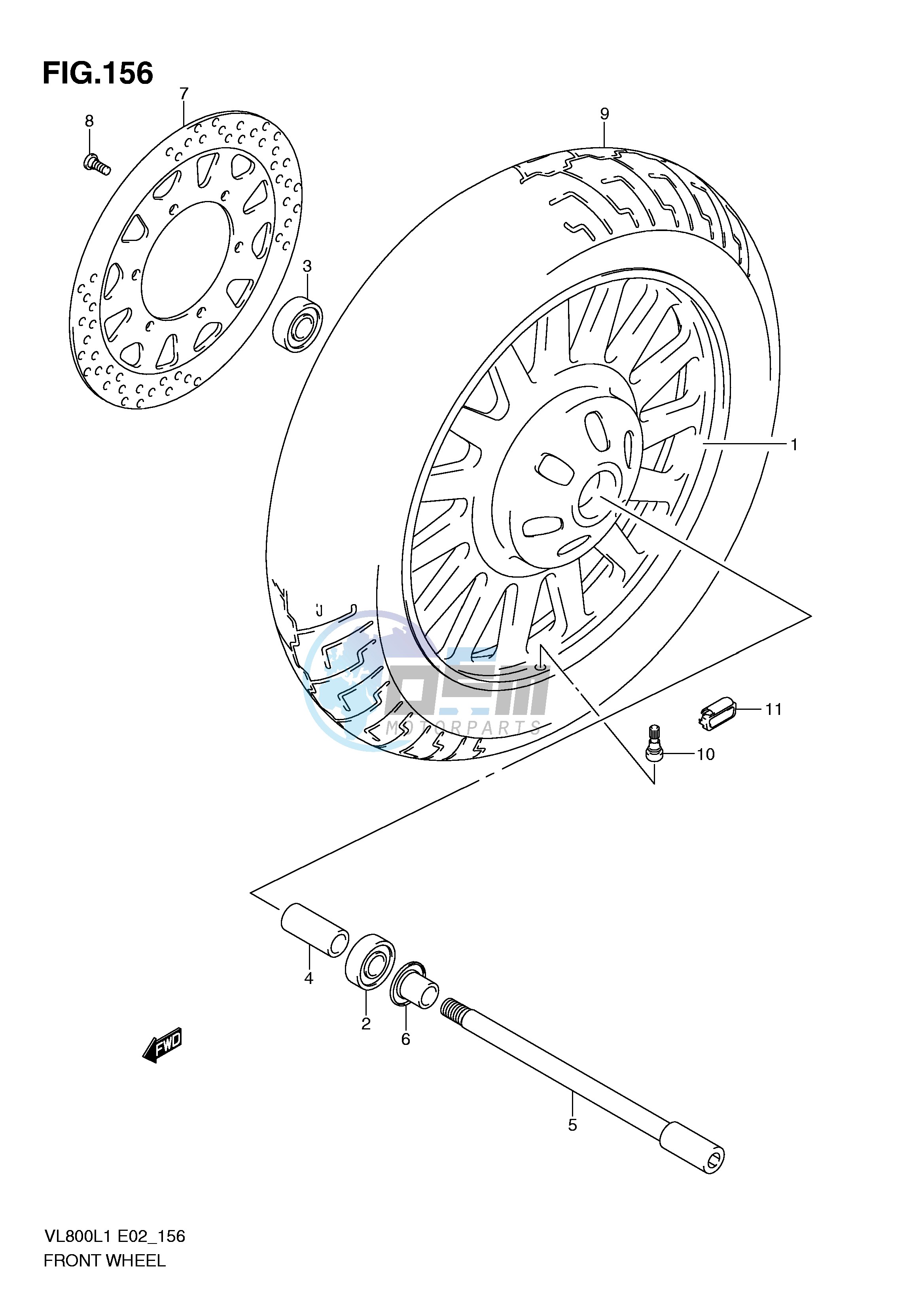 FRONT WHEEL (VL800CUEL1 E19)