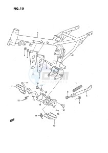 JR50 (P3) drawing FRAME - FOOTREST