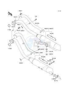 VN 800 A [VULCAN 800] (A10-A11) [VULCAN 800] drawing MUFFLER-- S- -