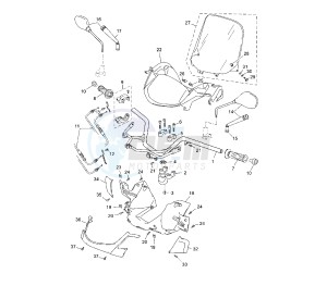 YP R X-MAX 250 drawing STEERING HANDLE AND CABLE