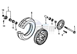 NEW DUKE - 125 cc drawing FRONT WHEEL