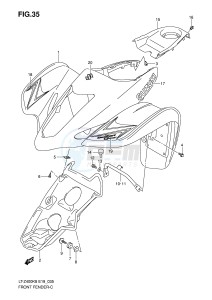 LT-Z400 (E19) drawing FRONT FENDER