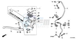 SH300B drawing FR. BRAKE MASTER CYLINDER (SH300)