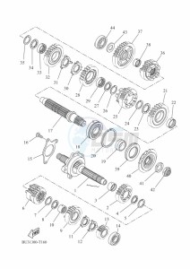 TRACER 700 MTT690-A (B0K2) drawing TRANSMISSION