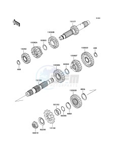 KX450F KX450D6F EU drawing Transmission