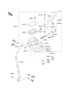 KDX 220 A [KDX220R] (A10-A12) [KDX220R] drawing FRONT MASTER CYLINDER