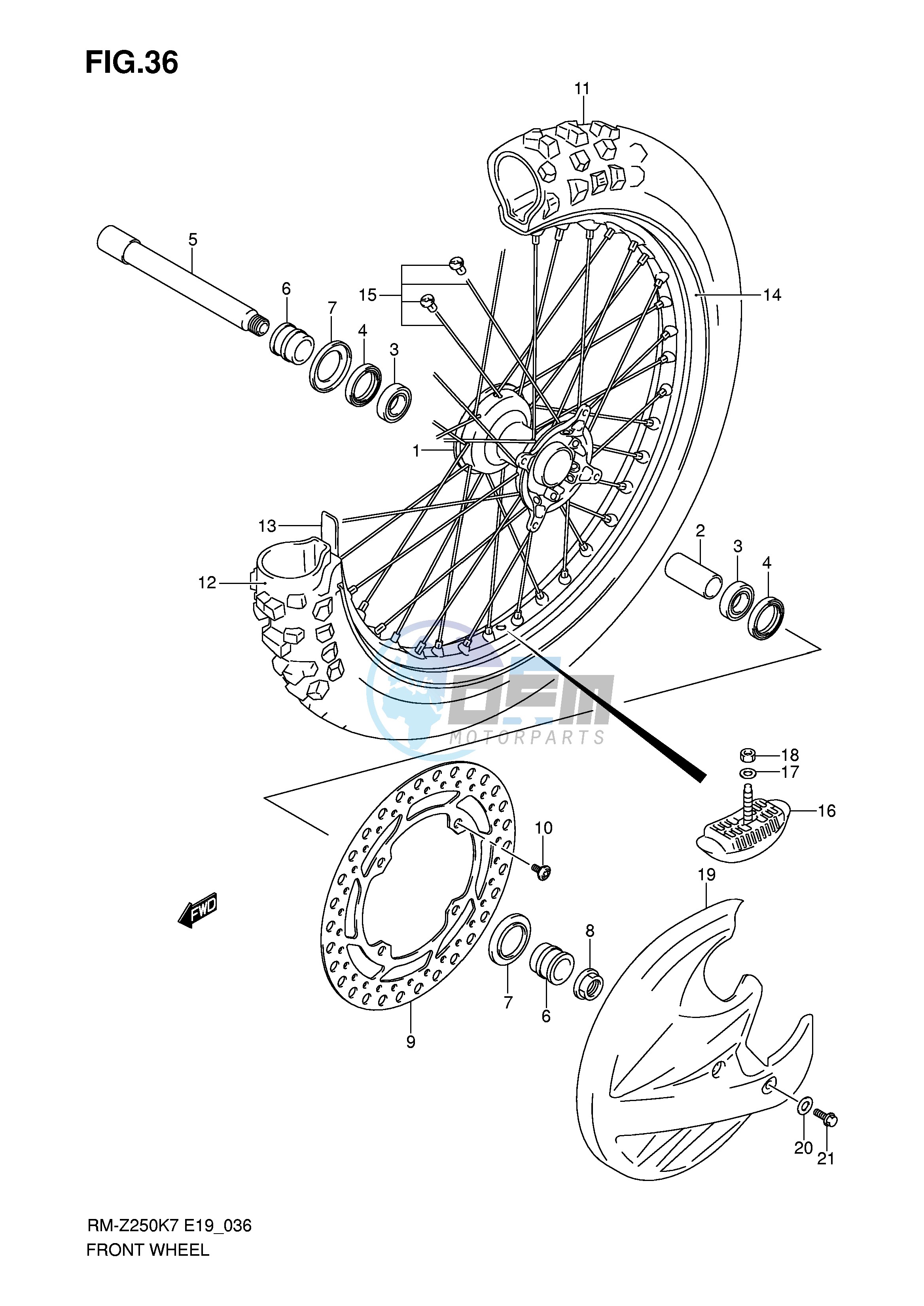 FRONT WHEEL (MODEL K7)