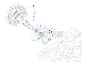 LX 50 2T E2 Touring (30Kmh) drawing Rear brake - Brake jaw