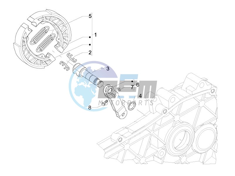 Rear brake - Brake jaw