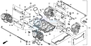 VFR750F drawing CARBURETOR (ASSY.) (VFR750FL/FM/FN/FP)